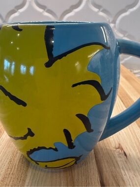 Peanuts Woodstock 3D Sculpted Ceramic Coffee Mug Blue & Yellow 16oz